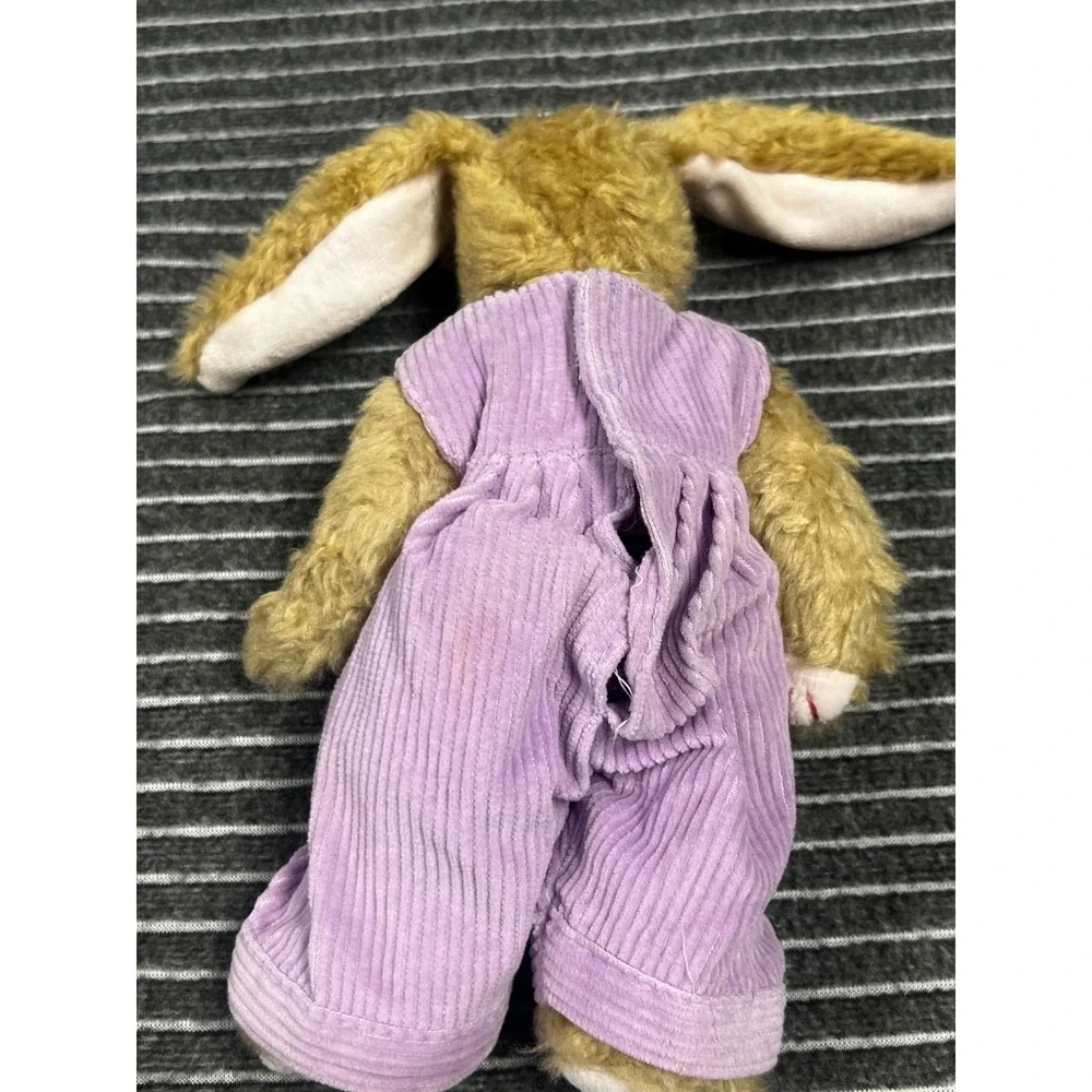 Ty Iris Plush Bunny Attic Treasures Tan Purple Jumper Excellent Condition